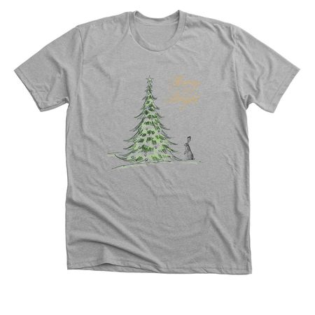 Merry & Bright&nbsp;, a Athletic Heather Premium Unisex Tee