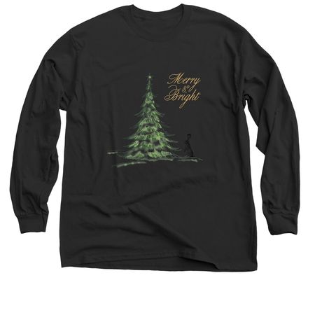 Merry & Bright&nbsp;, a Black Classic Long Sleeve Tee