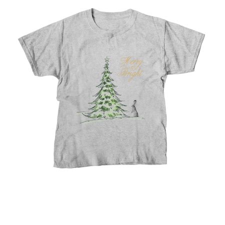 Merry & Bright&nbsp;, a Sport Grey Youth Unisex Tee