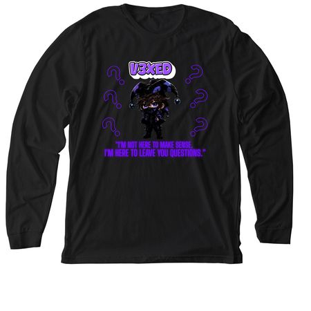 V3XED Edition, a Solid Black Blend Premium Long Sleeve Tee