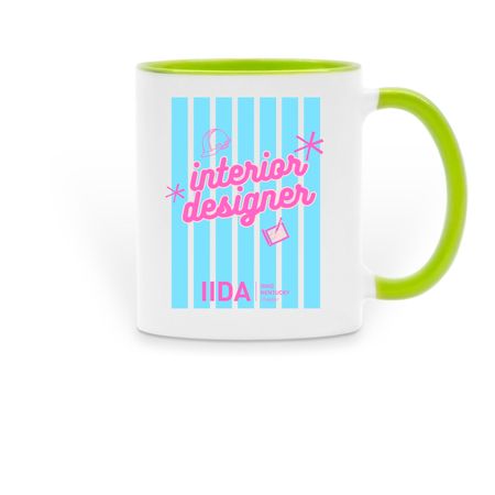 Interior Designer Mug, a Green Two-Tone Ceramic Mug