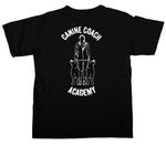 Canine Coach, a Black Comfort Colors Unisex Tee (back-view)