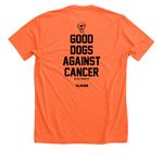 Good Dogs Against Cancer - LTD, a Heather Orange Premium Unisex Tee (back-view)