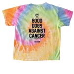 Good Dogs Against Cancer - LTD, a Eternity Youth Tie Dye Tee (back-view)