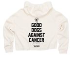 Good Dogs Against Cancer - LTD, a Bone Women?s Lightweight Cropped Hoodie (back-view)
