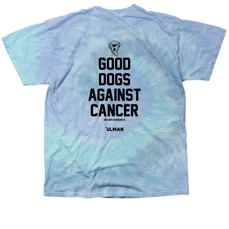 Good Dogs Against Cancer - LTD, a Lagoon Classic Tie Dye Tee (back-view)