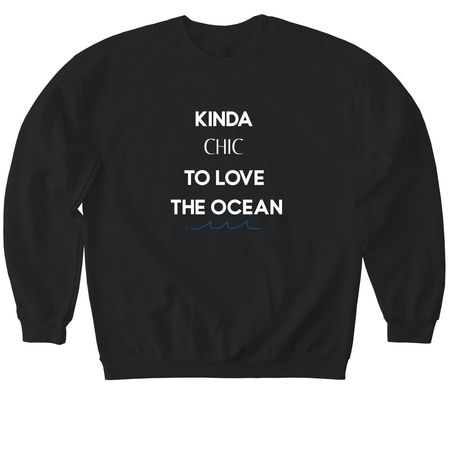 Kinda Chic, a Black Softstyle Crewneck Sweatshirt