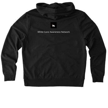 2026 Dark Background Zip Hoodies, a Deep Black Allmade Organic French Terry Zip Up Hoodie (back-view)