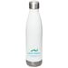 Team Kesem Water Bottle, a White Stainless Steel Water Bottle (back-view)