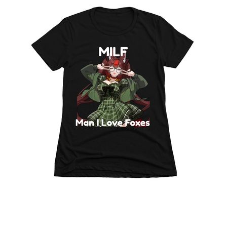 MILF Coffee, a Black Women's Slim Fit Tee