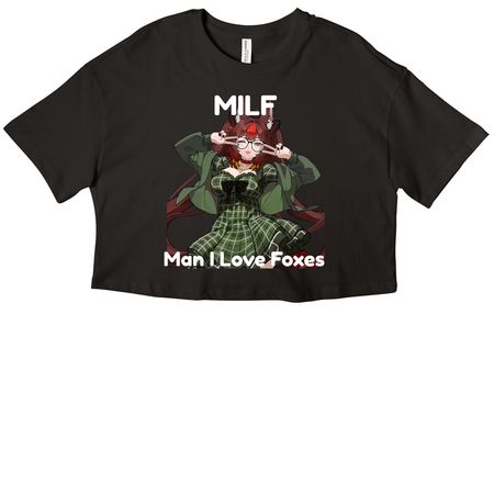 MILF Coffee, a Black Women?s Cropped Cotton Tee