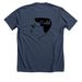 Tribble Family Reunion 2026: Roots Run Deep, a Heather Navy Premium Unisex Tee (back-view)