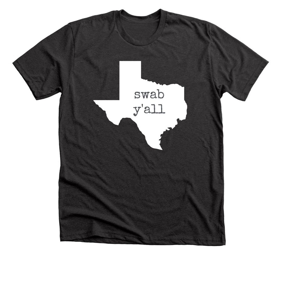 Swab Yall&nbsp;, a Dark Grey Heather Premium Unisex Tee
