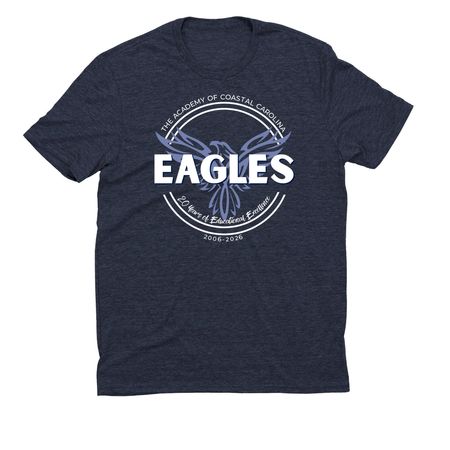 ACC 20th Anniversary Shirts, a Rebel Blue Allmade Eco Triblend Unisex Tee