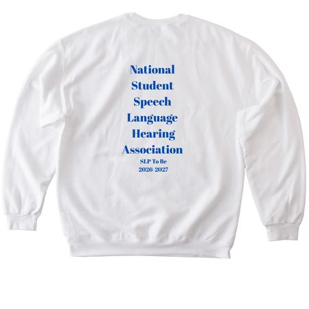 Your Voice Matters To Me, a White Softstyle Crewneck Sweatshirt (back-view)
