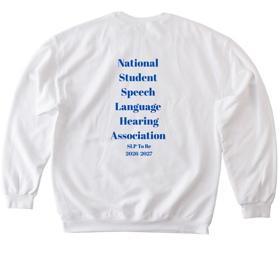 Your Voice Matters To Me, a White Softstyle Crewneck Sweatshirt (back-view)