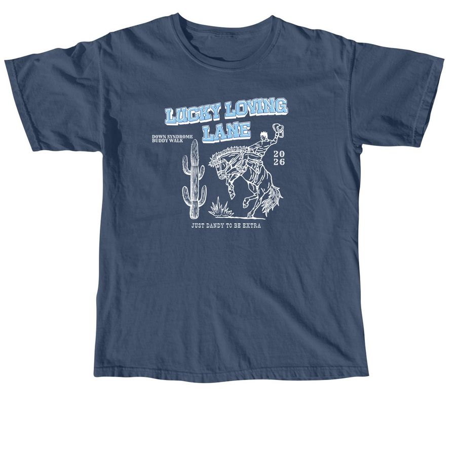 Lucky Loving Lane Buddy Walk 2026, a Midnight Comfort Colors Unisex Tee