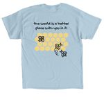 Tomorrow Tee, a Light Blue Classic Unisex Tee (back-view)