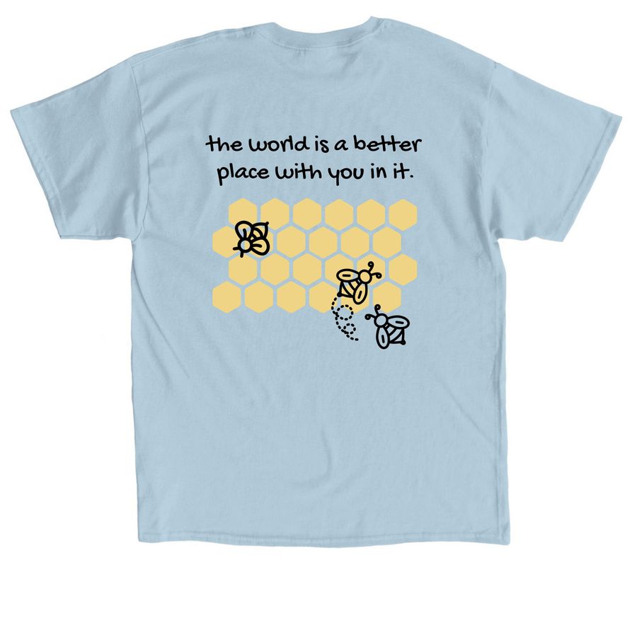 Tomorrow Tee, a Light Blue Classic Unisex Tee (back-view)