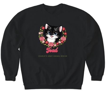Baby Toad!, a Black Softstyle Crewneck Sweatshirt