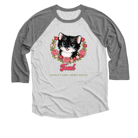 Baby Toad!, a Premium Heather and Heather White 3/4 Sleeve Baseball Tee