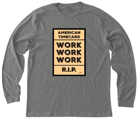 American Timecard, a Deep Heather Premium Long Sleeve Tee