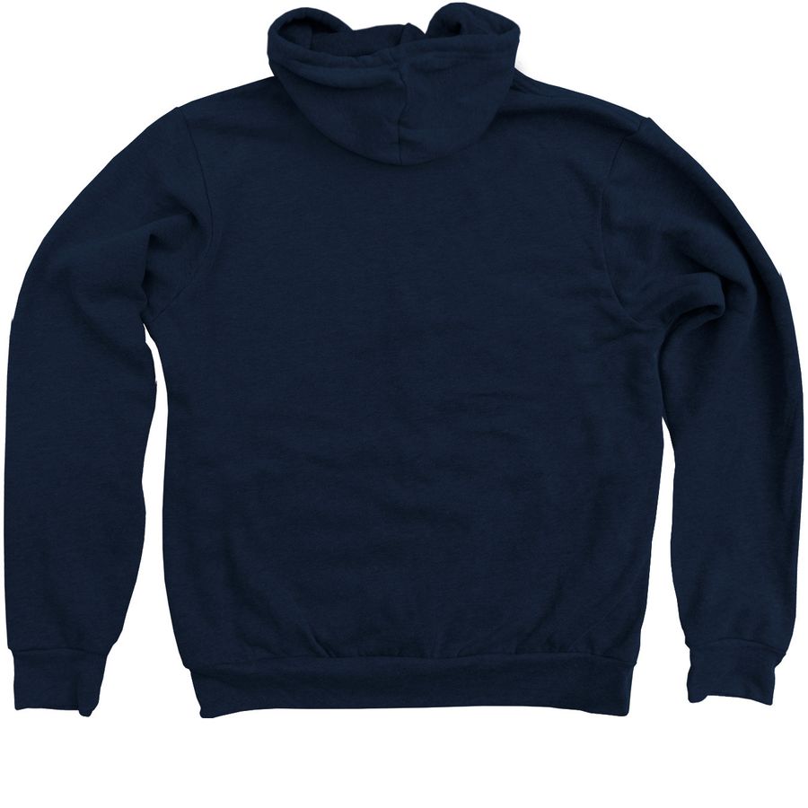 Minuteman Senior Services Shirts, a Navy Zip Up Hoodie (back-view)