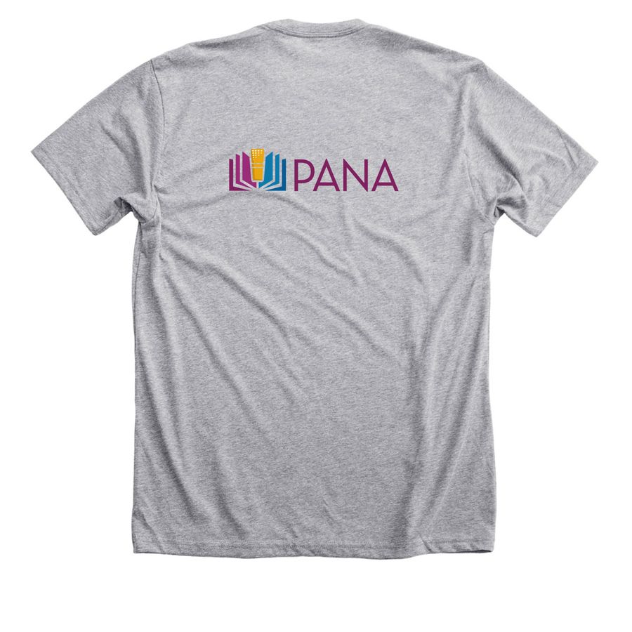 Listen up!, a Athletic Heather Premium Unisex Tee (back-view)