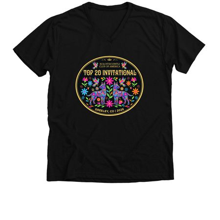 Xolo Top 20, a Solid Black Blend Premium V-Neck Tee