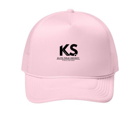 Hats, a Cloud Pink Printed Foam Trucker Hat