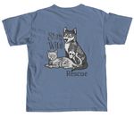 Be Kind. Stay Wild., a Blue Jean Comfort Colors Unisex Tee (back-view)
