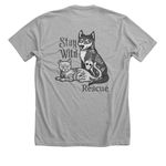Be Kind. Stay Wild., a Athletic Heather Premium Unisex Tee (back-view)