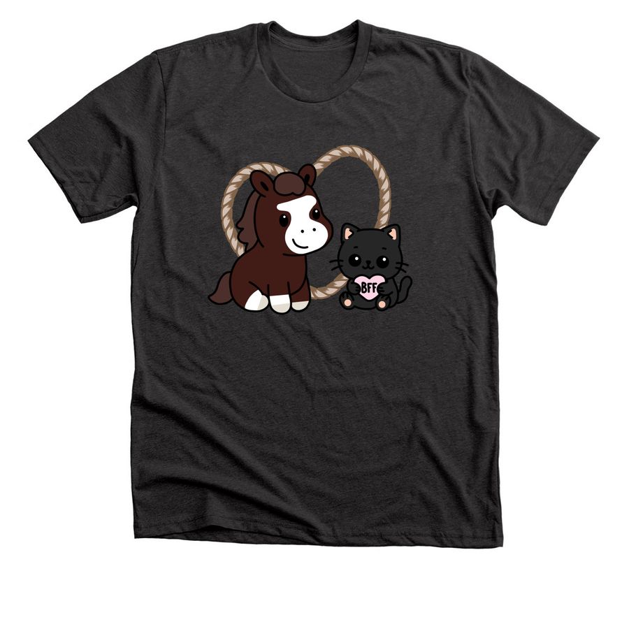 BFF, a Dark Grey Heather Premium Unisex Tee