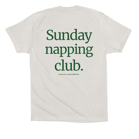 wellness club, a Vintage White Premium Cotton Tee (back-view)