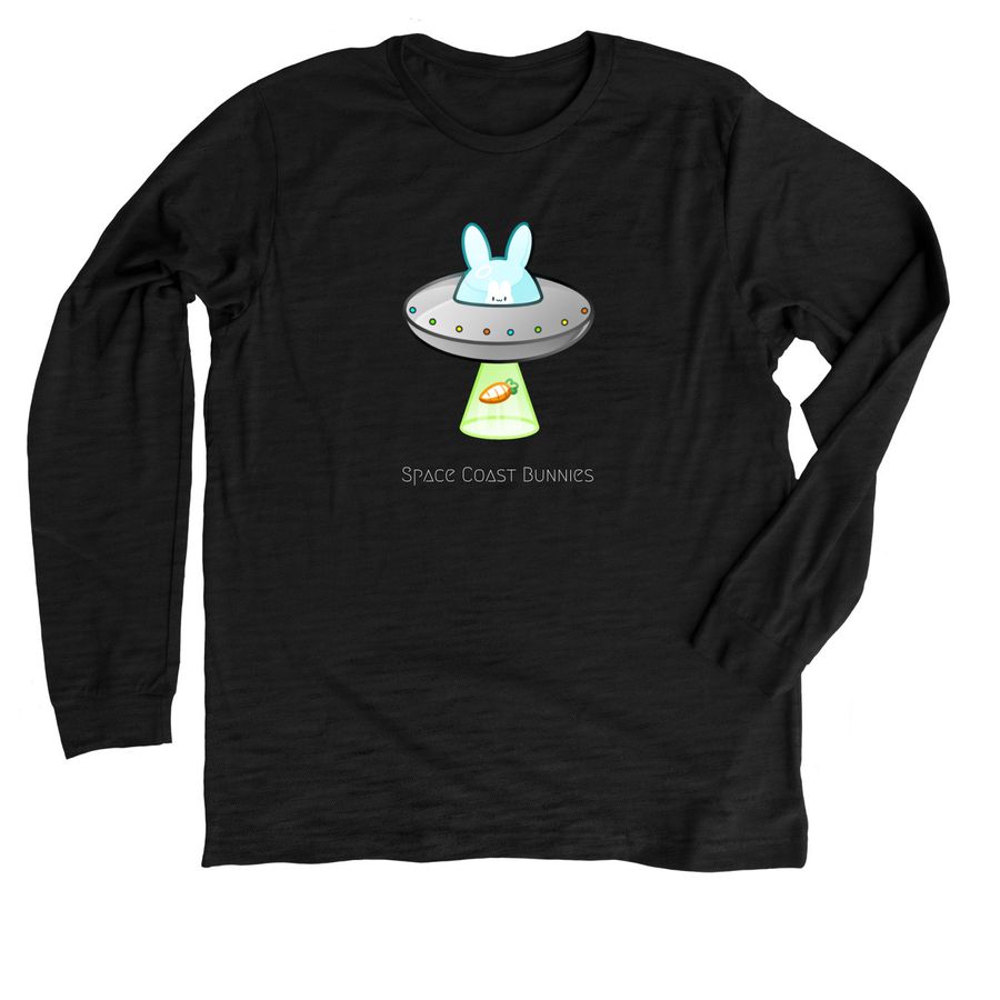 Spaceship Bunny, a Solid Black Blend Premium Long Sleeve Tee