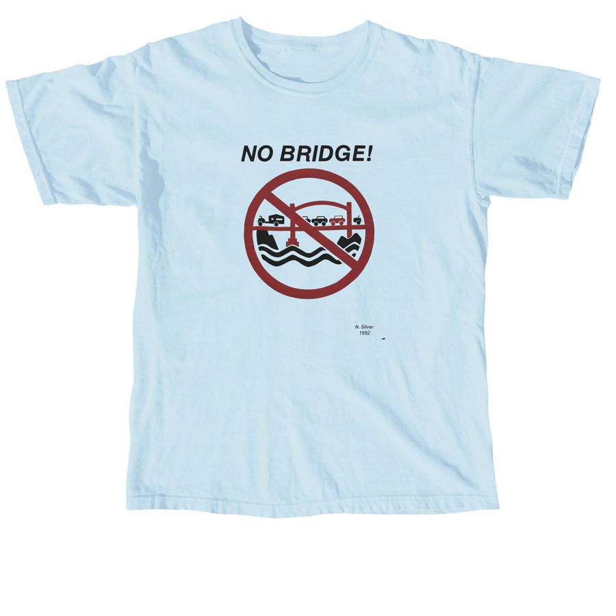 Vintage "No Bridge" Vashon Shirt, a Chambray Comfort Colors Unisex Tee