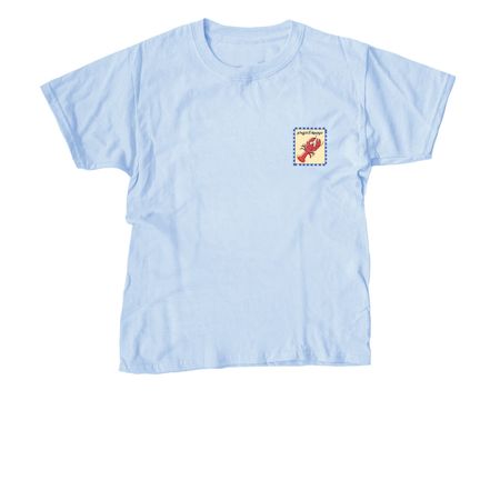Kids 2026 Crawfish Boil Stamp Tee, a Light Blue Youth Unisex Tee