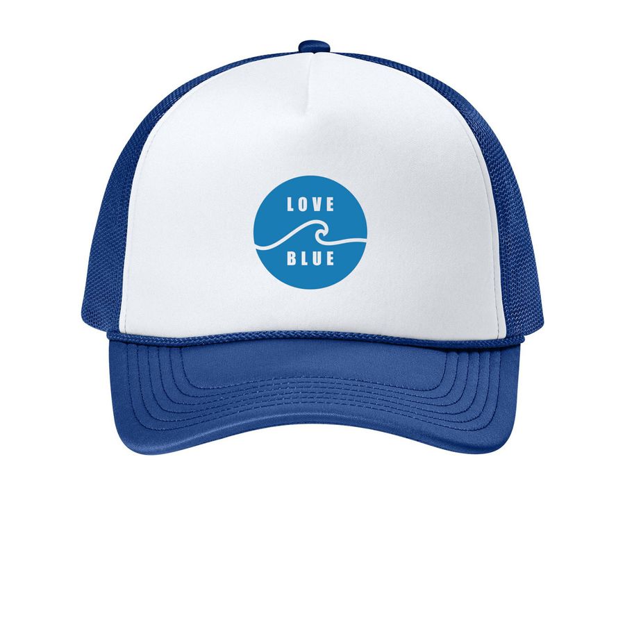 The Everyday Ocean Hat ?, a White/ True Royal Printed Foam Trucker Hat