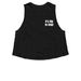 CSNIP Tank, a Solid Black Blend Women?s Cropped Racerback Tank