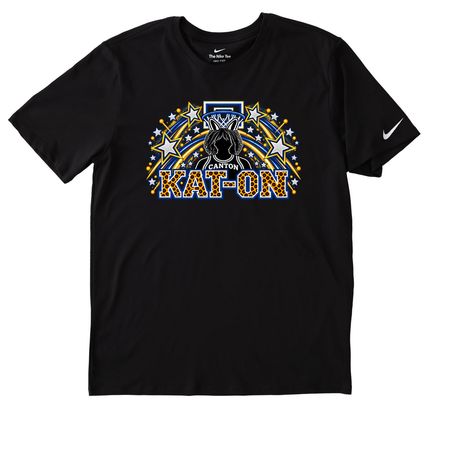 Kat-On, a Black Nike Dri-FIT Jersey Blend Performance Tee