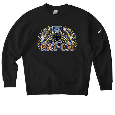 Kat-On, a Black Nike Club Fleece Crewneck Sweatshirt