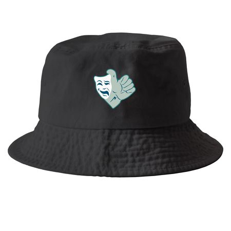 Hitchhiker's Season 3 Hats, a Black Printed Bucket Hat