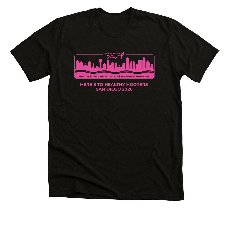 Help us end breast cancer!, a Black Heather Premium Unisex Tee