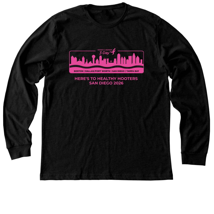 Help us end breast cancer!, a Black Heather Premium Long Sleeve Tee