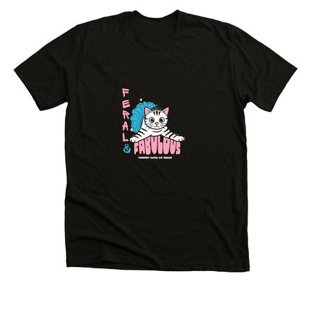 Feral & Fabulous, a Black Heather Premium Unisex Tee