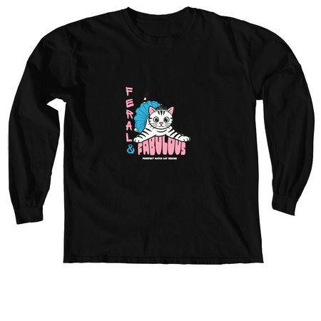 Feral & Fabulous, a Black Comfort Colors Long Sleeve Tee