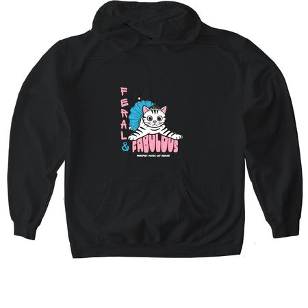 Feral & Fabulous, a Black Gildan Softstyle Pullover Hoodie