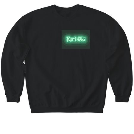 Keri?s Pok?mon Look, a Black Softstyle Crewneck Sweatshirt