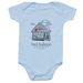 Red Balloon Onesie&nbsp; (Black Design), a Light Blue Infant Onesie