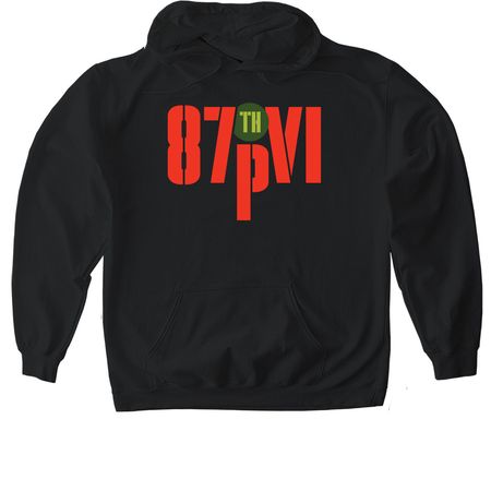87th PVI -- now with kung-fu grip!, a Black Gildan Softstyle Pullover Hoodie